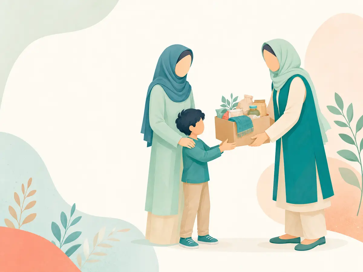 تصویر گرافیکی همراهی مرکز مهرخالق با یک خانواده